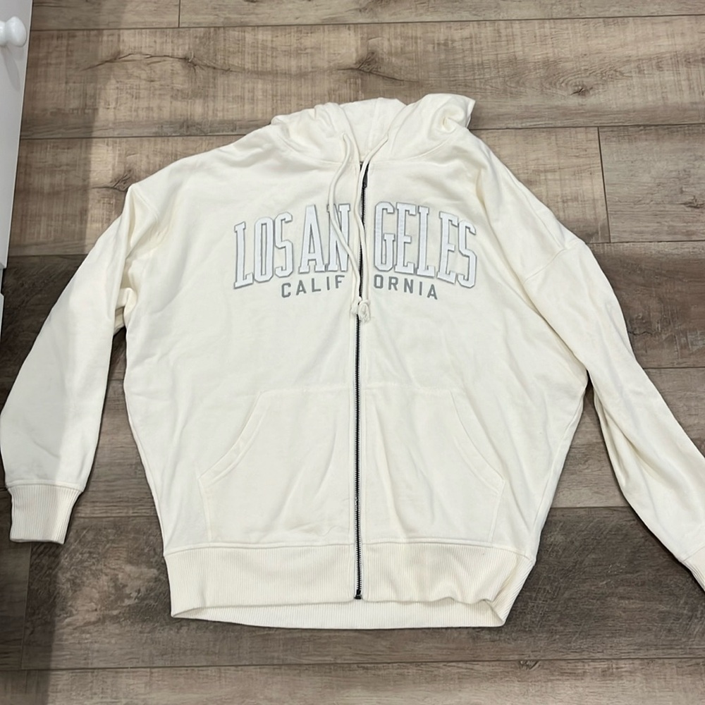 aeropostale creme zip up